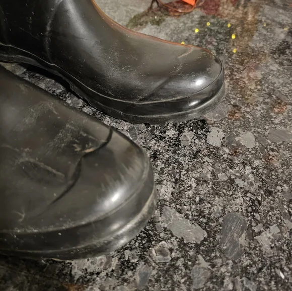 HUNTER Tall Boots Black Gloss Rubber Rain 1956 - Picture 8 of 8